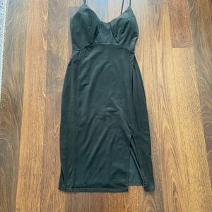 Mendocino velvet green midi dress